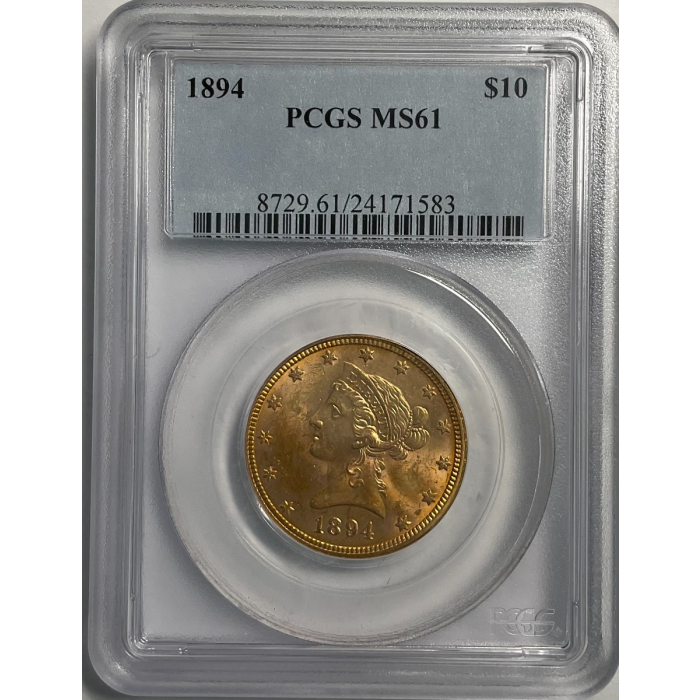 1894 $10 Liberty Head Eagle PCGS MS61