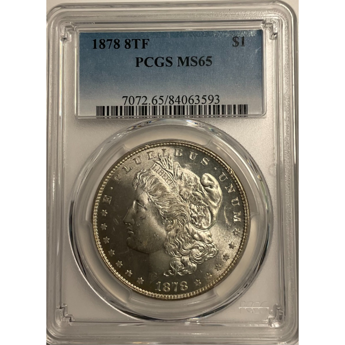 1878 8TF $1 8TF Morgan Dollar PCGS MS65