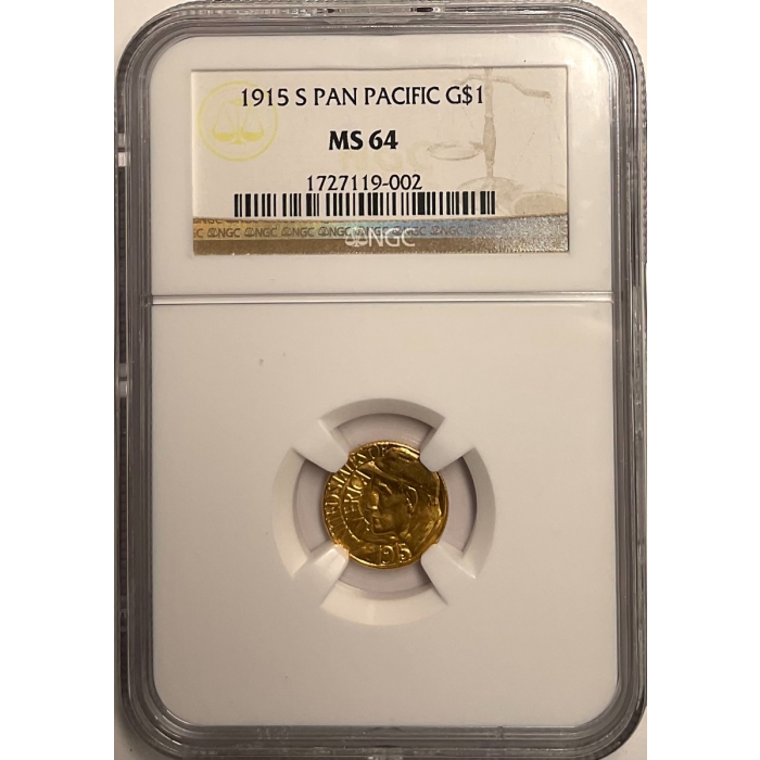 PANAMA PACIFIC 1915-S Gold Commemorative G$1 NGC MS64