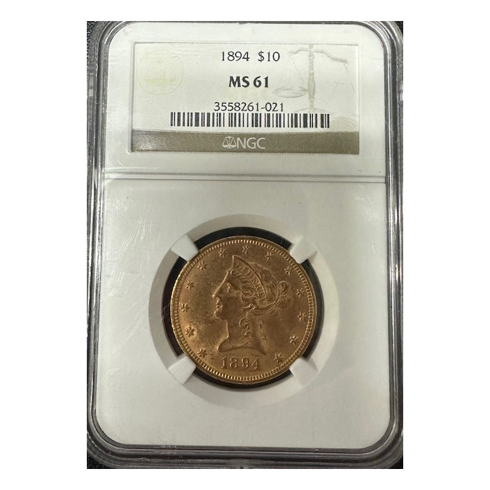 1894 Eagle - Motto $10 NGC MS61