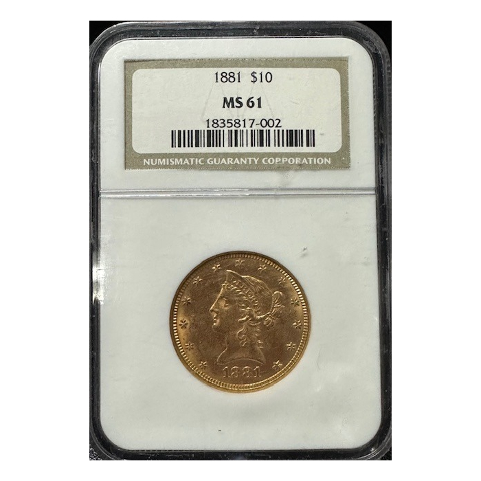 1881 Eagle - Motto $10 NGC MS61