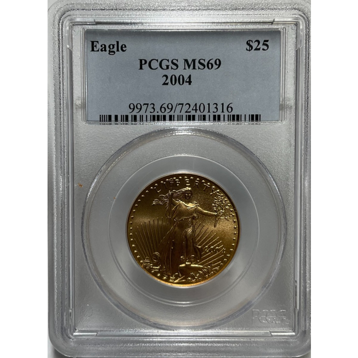 2004 American Gold Eagle $25 (1/2 Oz) PCGS MS69