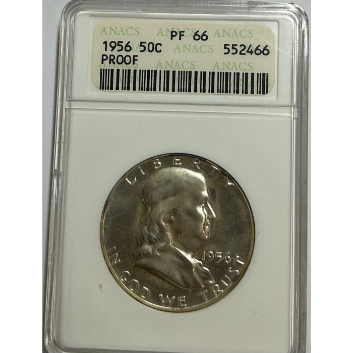 1956 Franklin 50c ANACS Proof 66