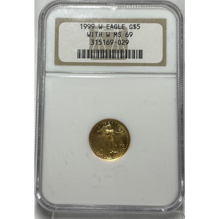 1999-W American Gold Eagle $5 NGC MS69