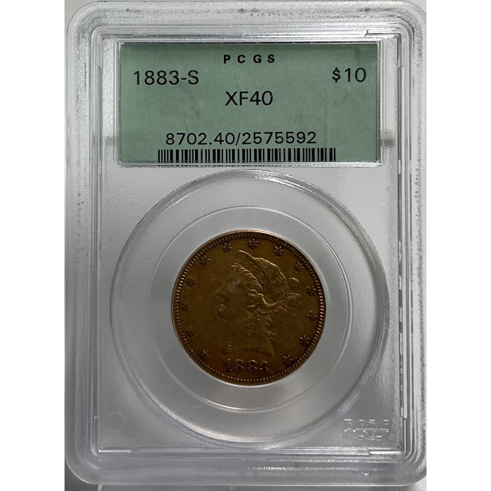 1883-S $10 Liberty PCGS XF40 OGH