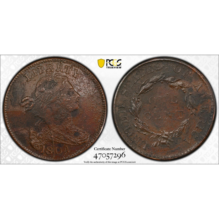 1804 Private Restrike 1c PCGS Au Detail