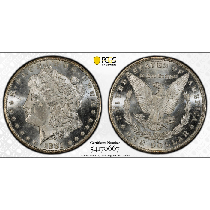 1881-CC $1 Morgan Dollar PCGS MS63