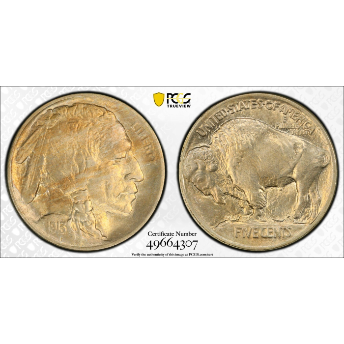 1913 5C Type 1 Buffalo Nickel PCGS MS64